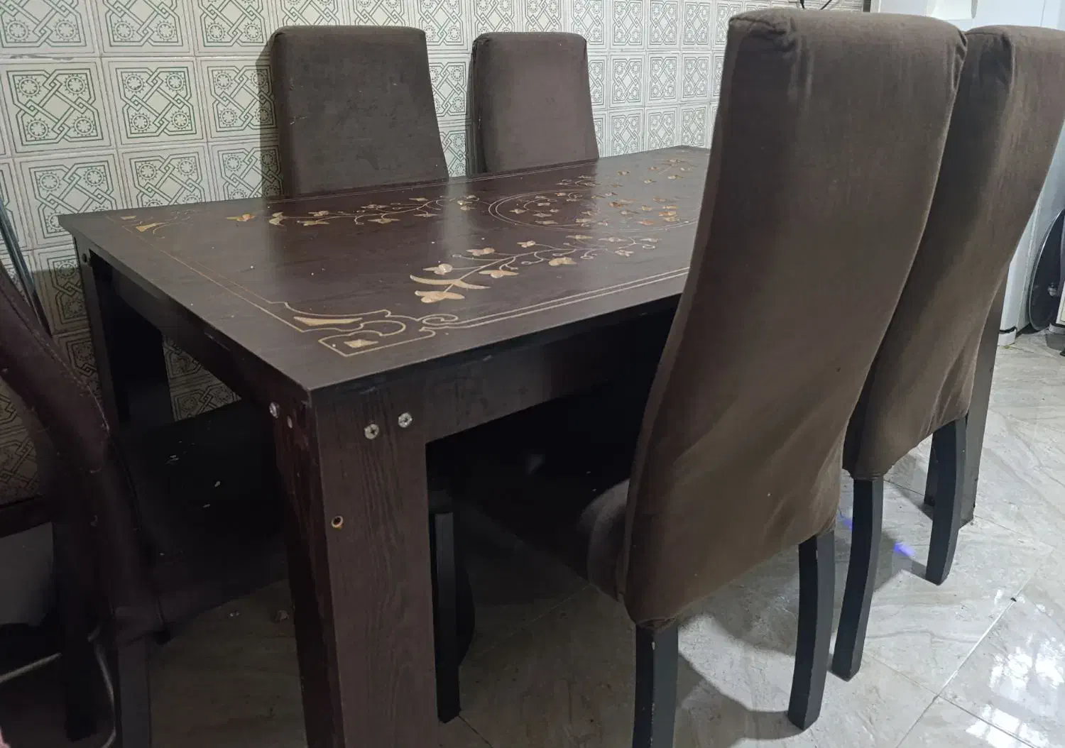 میز ناهارخوری ۶ نفره|میز و صندلی غذاخوری|تنکابن, |دیوار