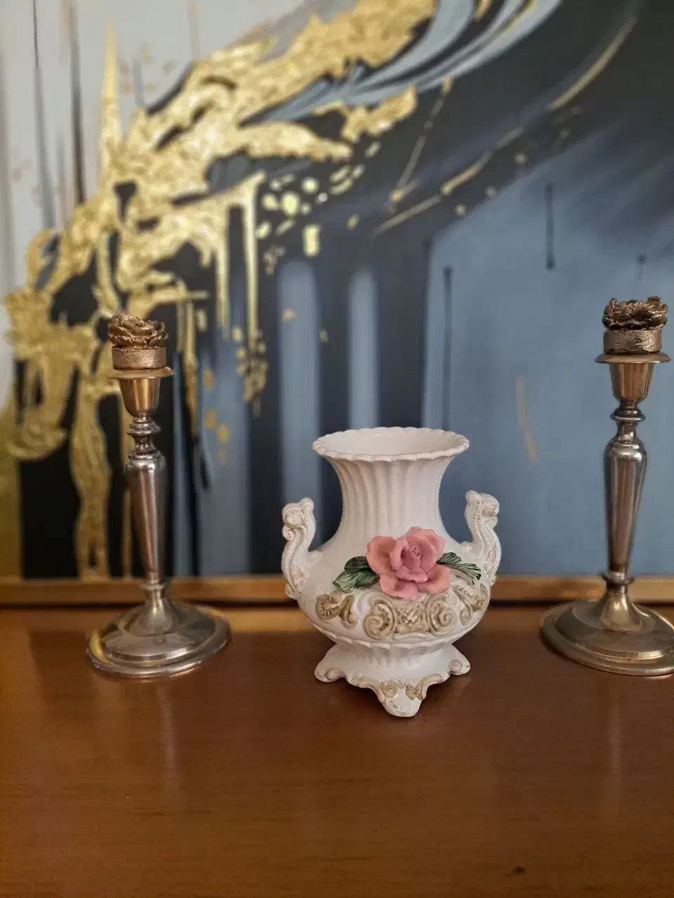 گلدان قدیمی مارکدار ایتالیا|صنایع دستی و سایر لوازم تزئینی|تبریز, |دیوار