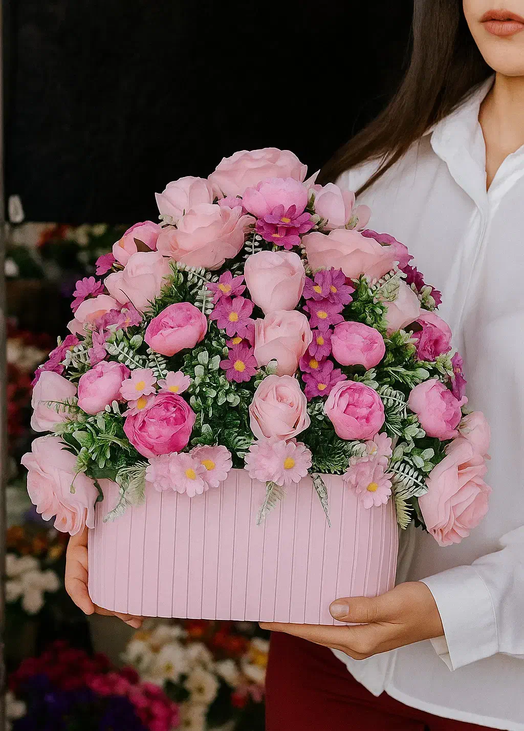 سبد گل اماده ویژه همکاران گل فروش|گل مصنوعی|سنندج, |دیوار