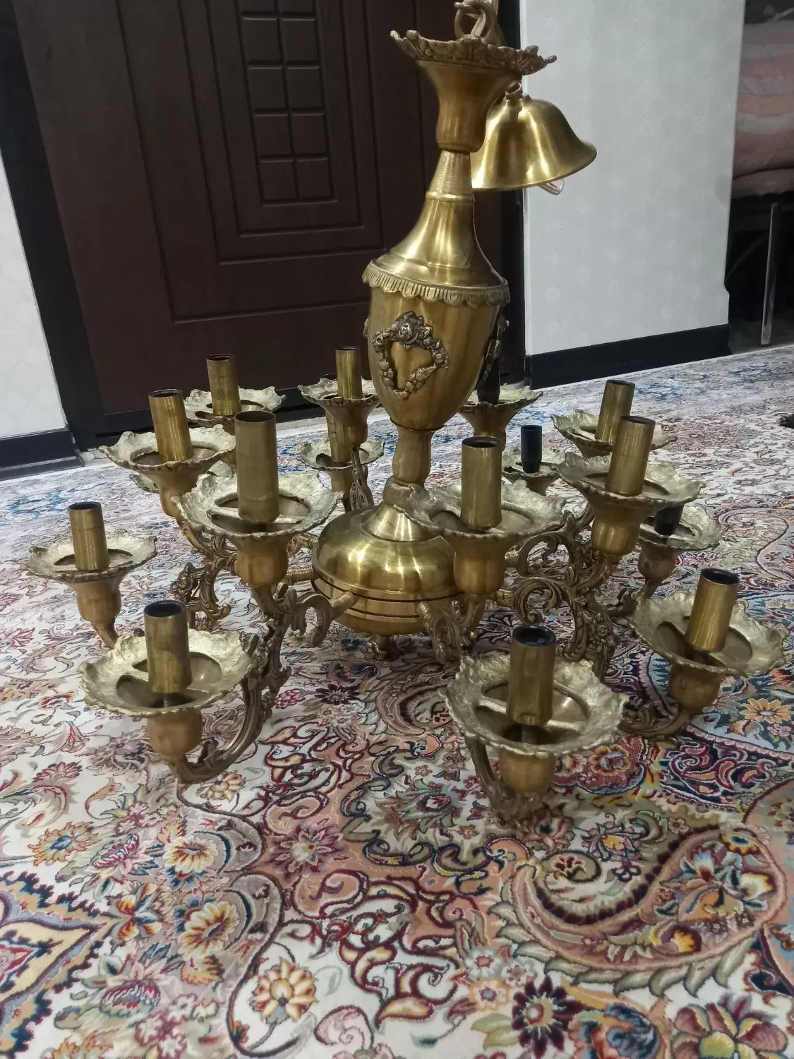 لوستر تمام برنز با قطر ۶۸ سانتی متر|لوستر و چراغ آویز|تهران, چیذر|دیوار
