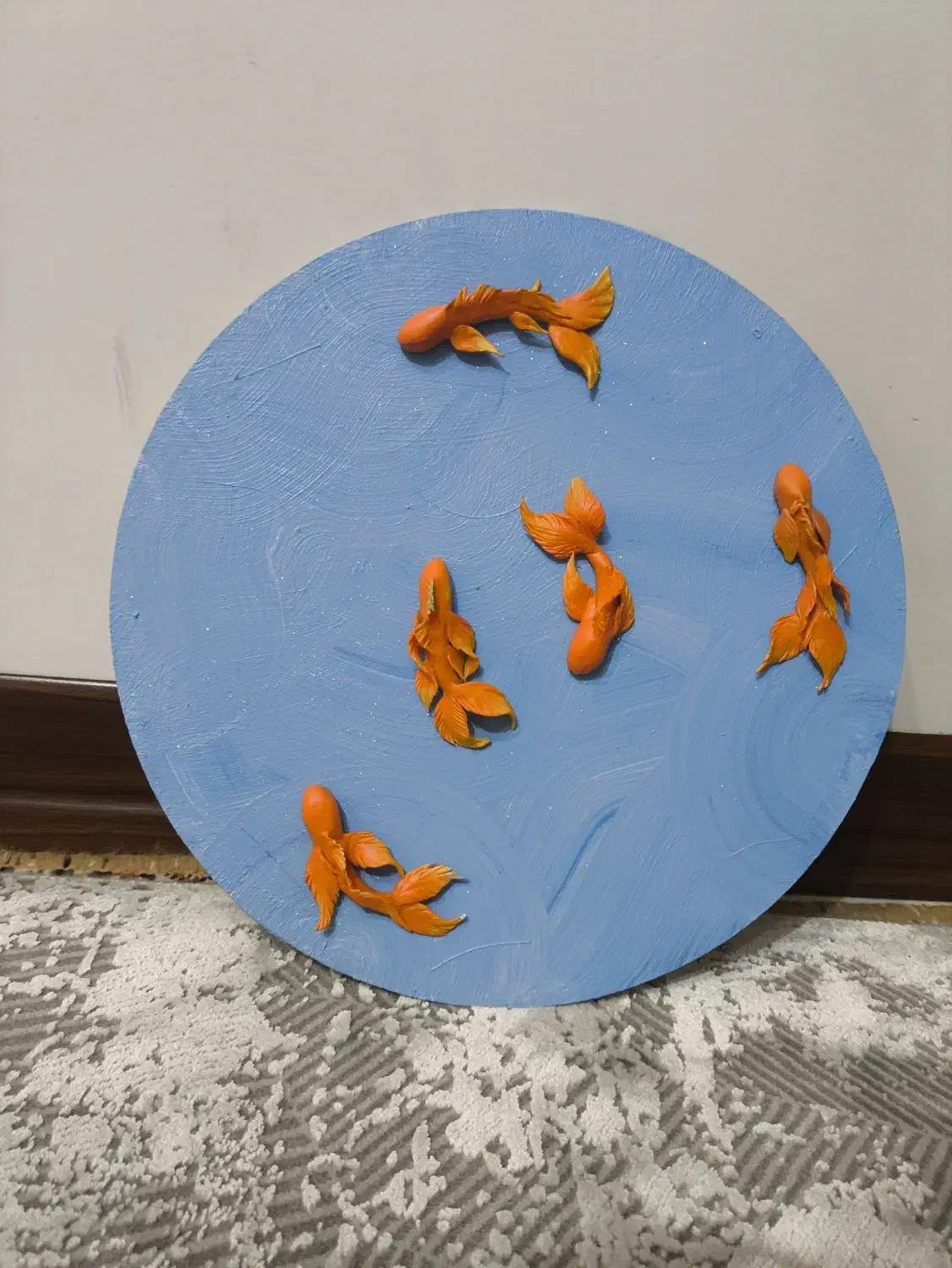 تابلو دایره ای ماهی همراه شاین|تابلو، نقاشی، عکس|تهران, امانیه|دیوار
