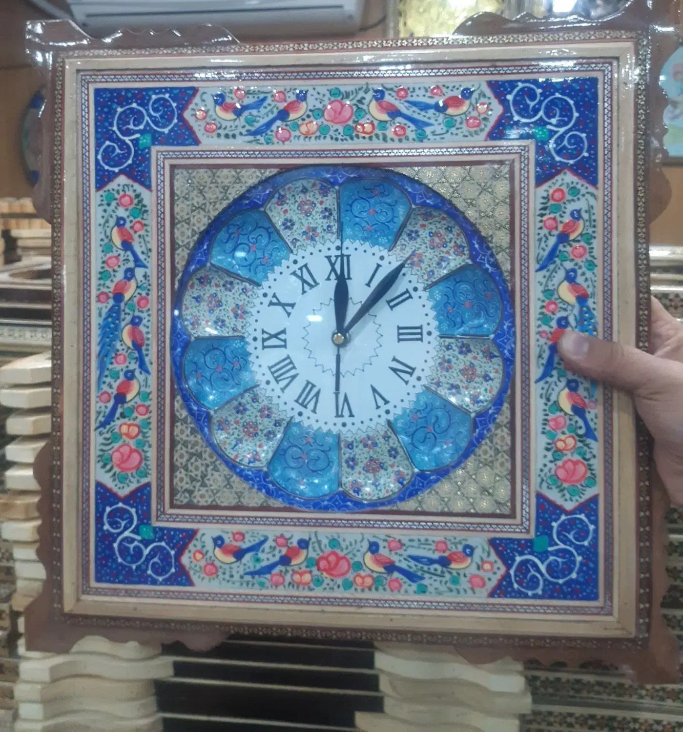 ساعت خاتم و میناکاری|ساعت دیواری و تزئینی|اصفهان, نقش جهان|دیوار