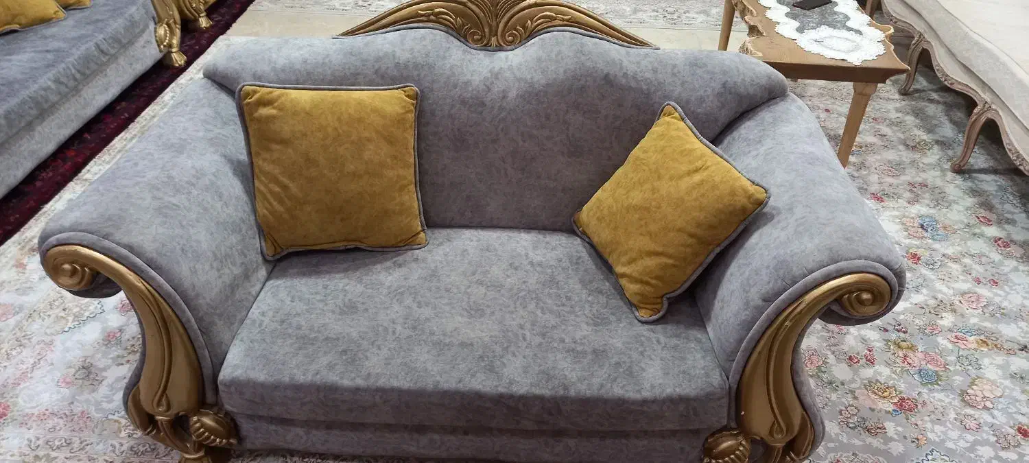 فروش مبل ۷ نفر با میز عسلی جلو مبلی|مبلمان خانگی و میز عسلی|دهلران, |دیوار