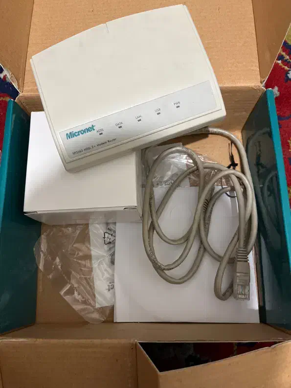 مودم adsl مدل میکرونت بدون وایفای|مودم و تجهیزات شبکه|تهران, تهران‌نو|دیوار