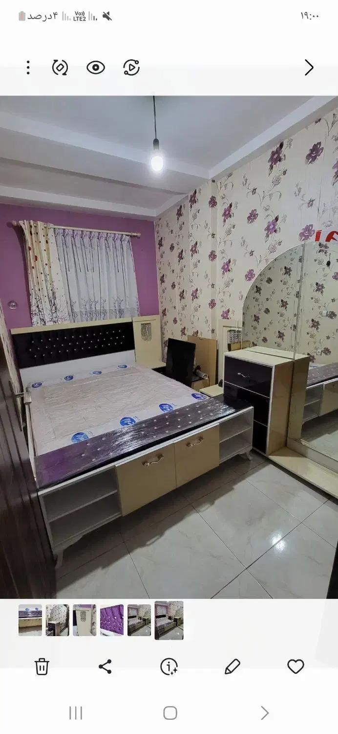 تخت خواب دونفره|تخت و سرویس خواب|املش, |دیوار