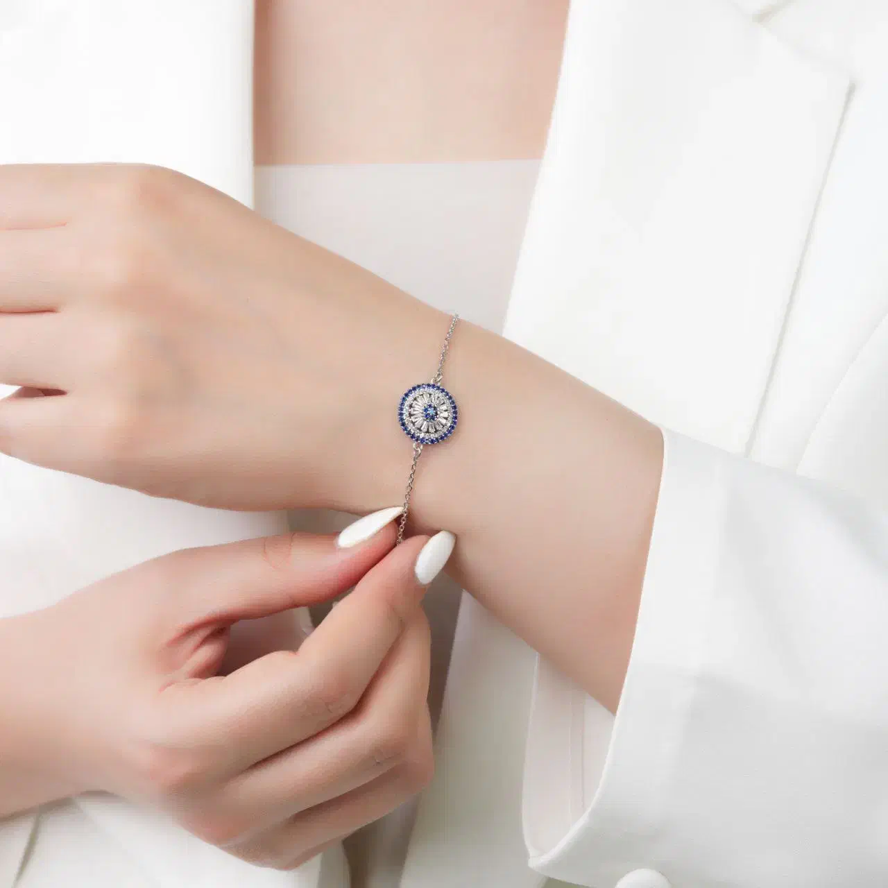 دستبند چشم نظر نقره روکش طلا کد جذاب ۴۶۷|بدلیجات|تبریز, |دیوار