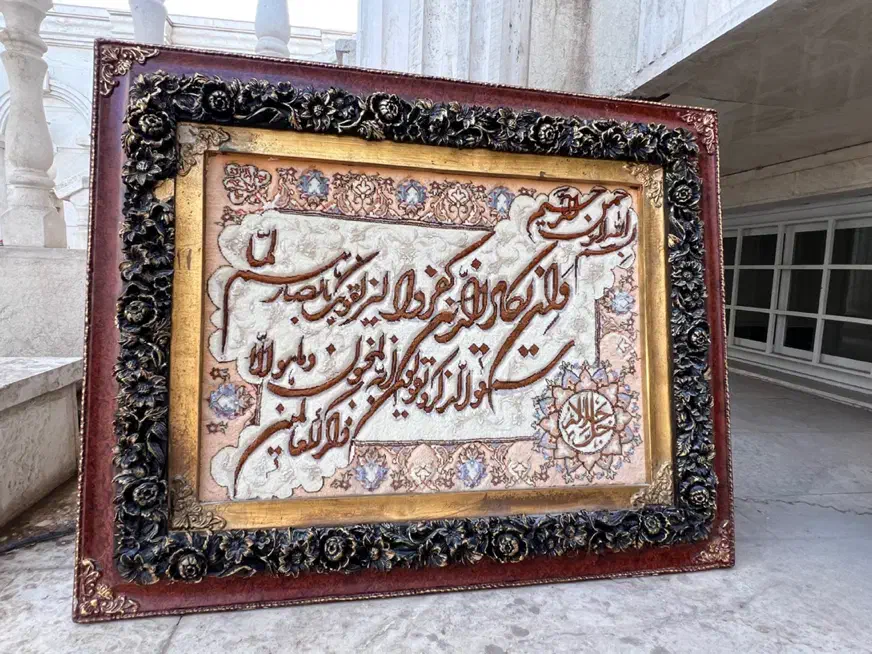 تابلو فرش دستبافت ابریشمی|تابلو فرش|سیرجان, |دیوار