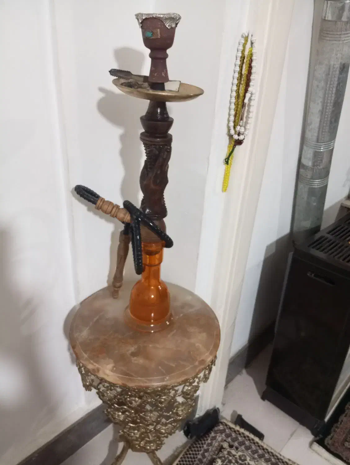 قلیان چوبی|صنایع دستی و سایر لوازم تزئینی|شهریار, کرد امیر|دیوار