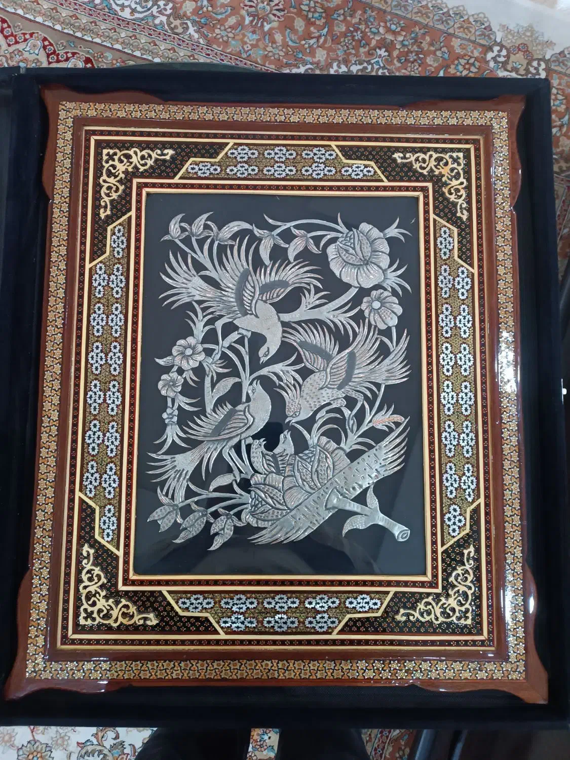 تابلو منبت کاری دست ساز اصفهان|صنایع دستی و سایر لوازم تزئینی|همدان, |دیوار