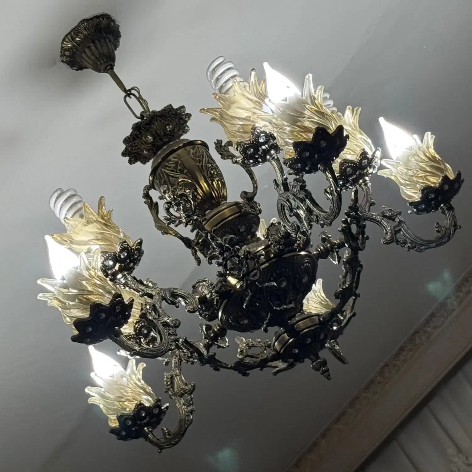 لوستر دای کاست۵شاخه (10 لامپه)|لوستر و چراغ آویز|تبریز, |دیوار