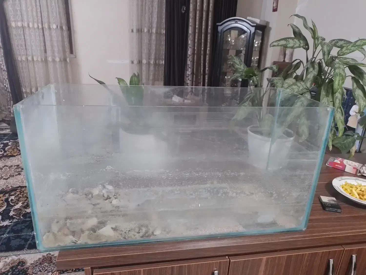 آکواریوم شیشه خالی سالم|ماهی|پیشوا, |دیوار