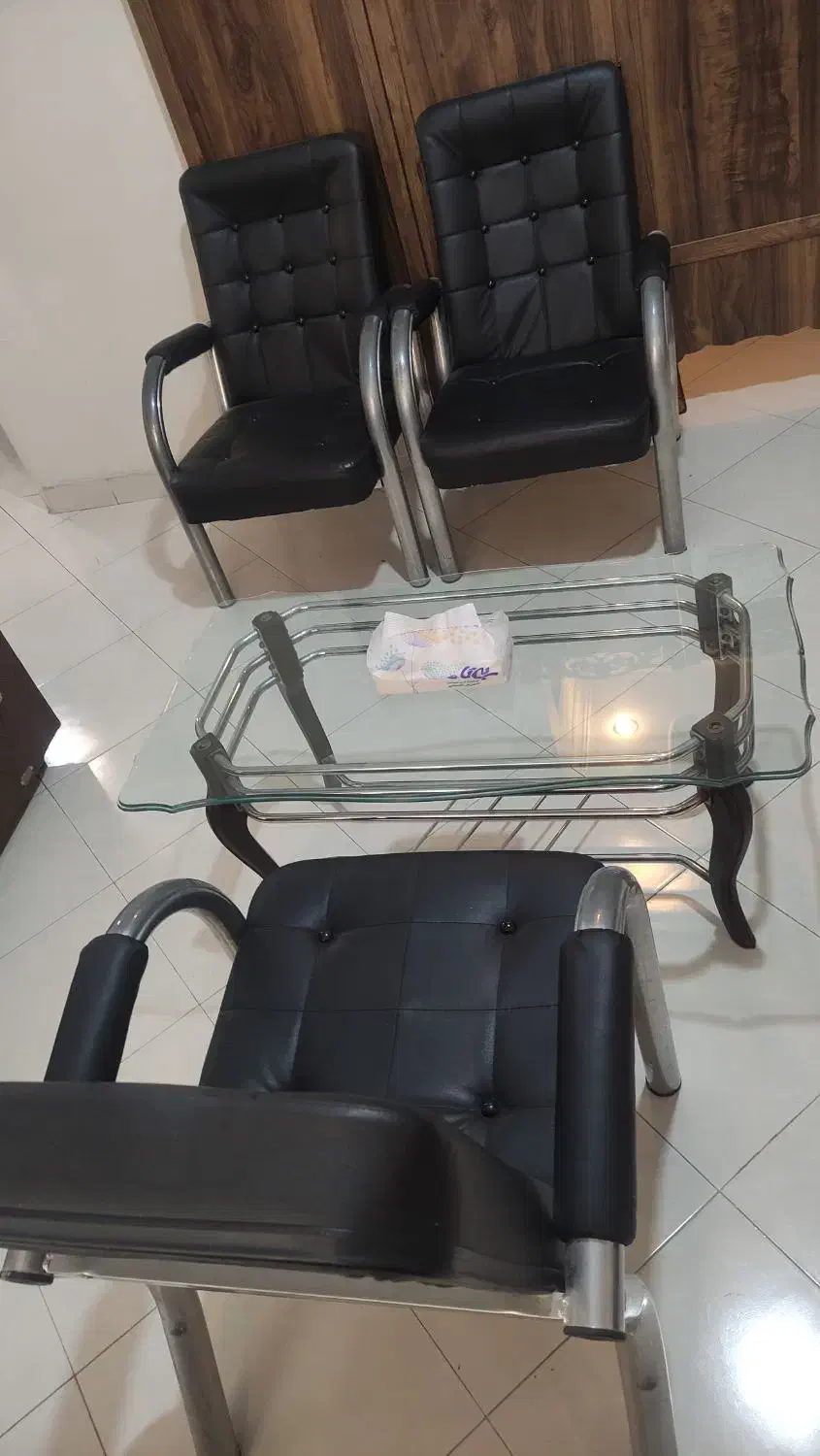 میز وسط شیشه ای ۱۰میل با عسلی|مبلمان خانگی و میز عسلی|تهران, گرگان|دیوار