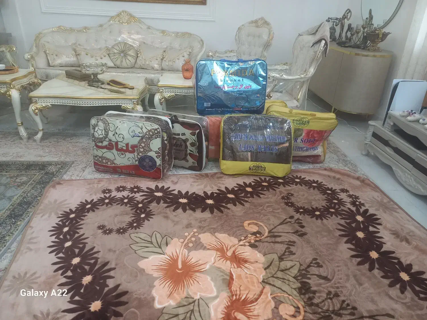 پتو گلبافت دو نفره درطرحهای زیبا آکبند کلی و تکی|رختخواب، بالش، پتو|الشتر, |دیوار