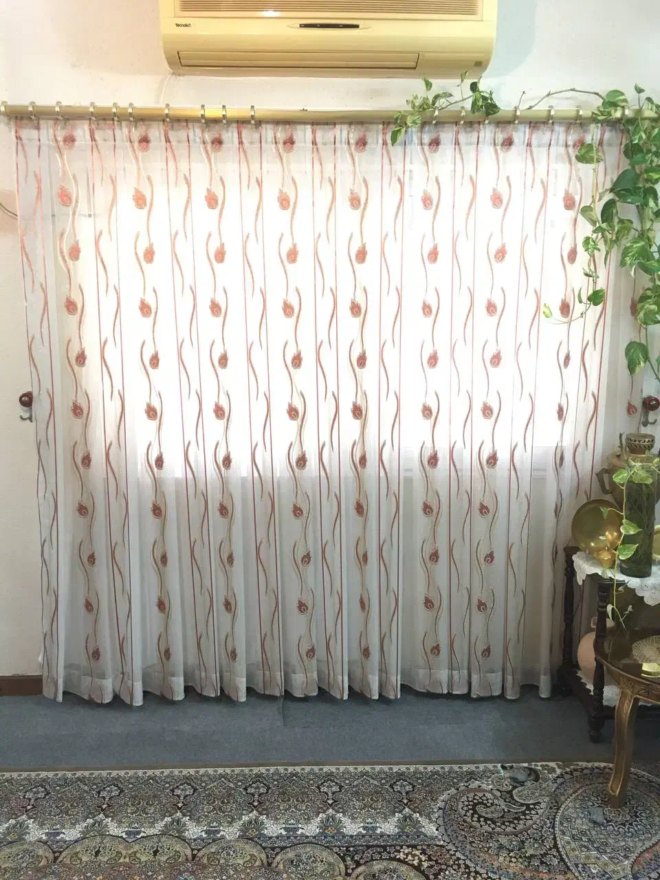 ۲ عدد پرده قد ۲متر و ۳۵ با عرض ۲مترو ۱۰|پرده، رانر، رومیزی|محمودآباد, |دیوار