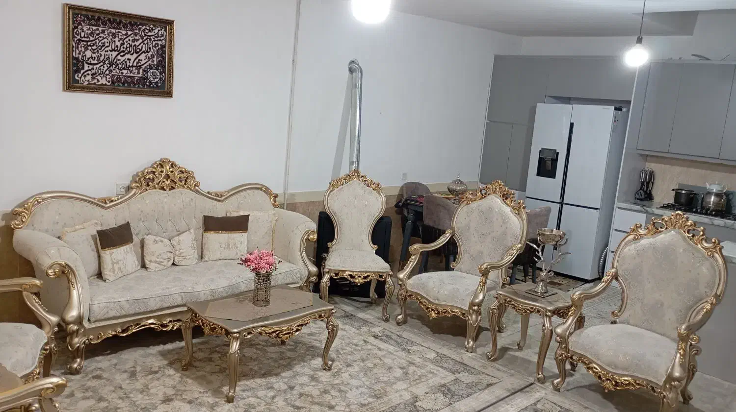 مبل 9نفره سلطنتی|مبلمان خانگی و میز عسلی|فردیس, شهرک شهید حسینی|دیوار