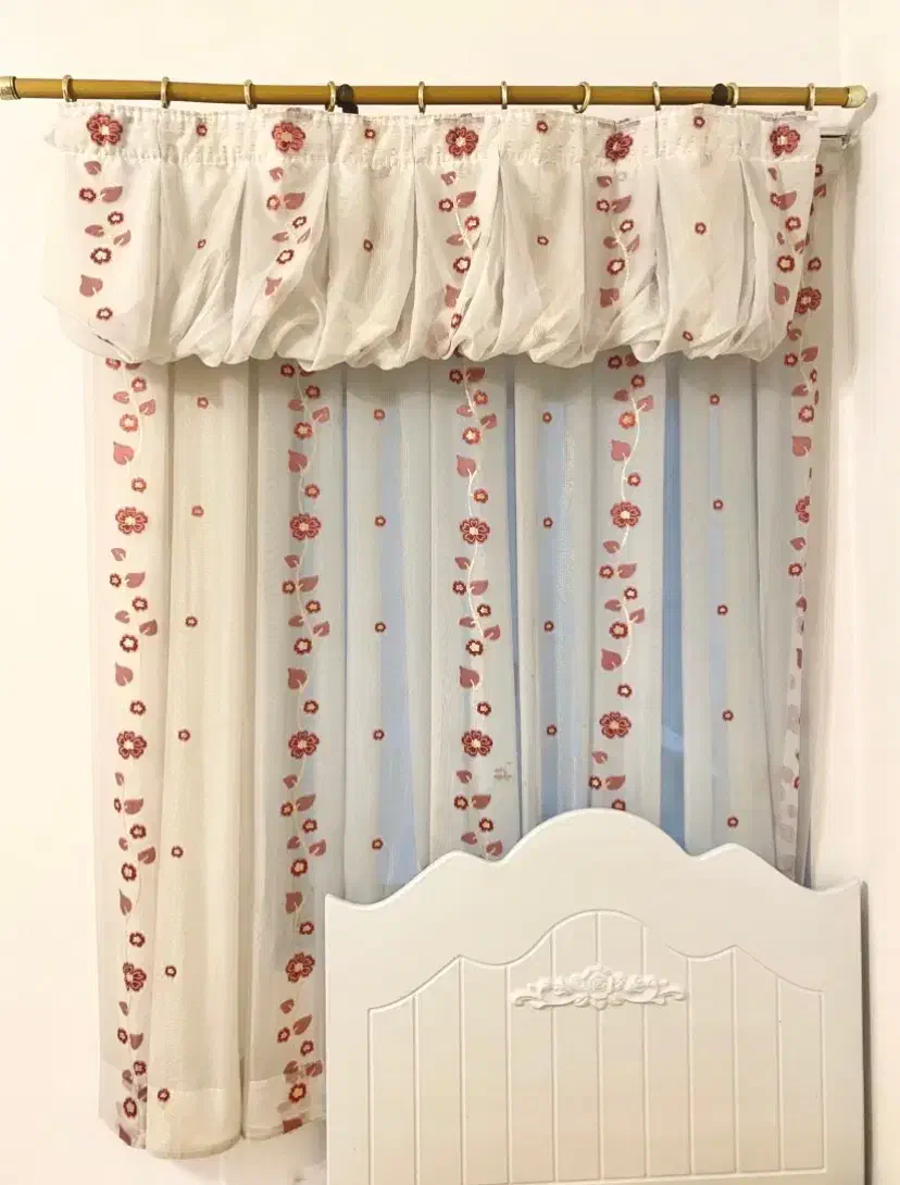 پرده حریر اتاق خواب دخترانه|پرده، رانر، رومیزی|رشت, نامجو|دیوار