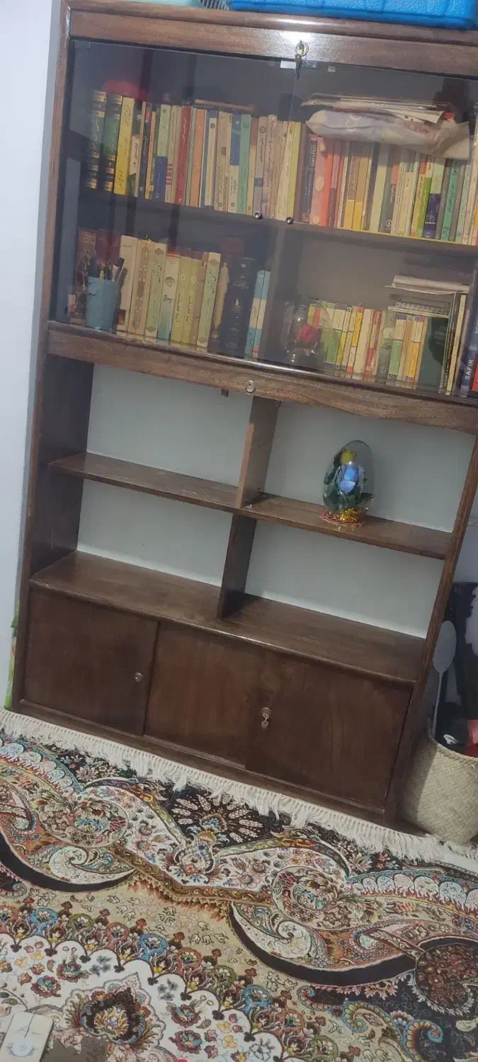 کتابخانه|کتابخانه، شلف، قفسه‌های دیواری|محمدشهر, سیدآباد|دیوار