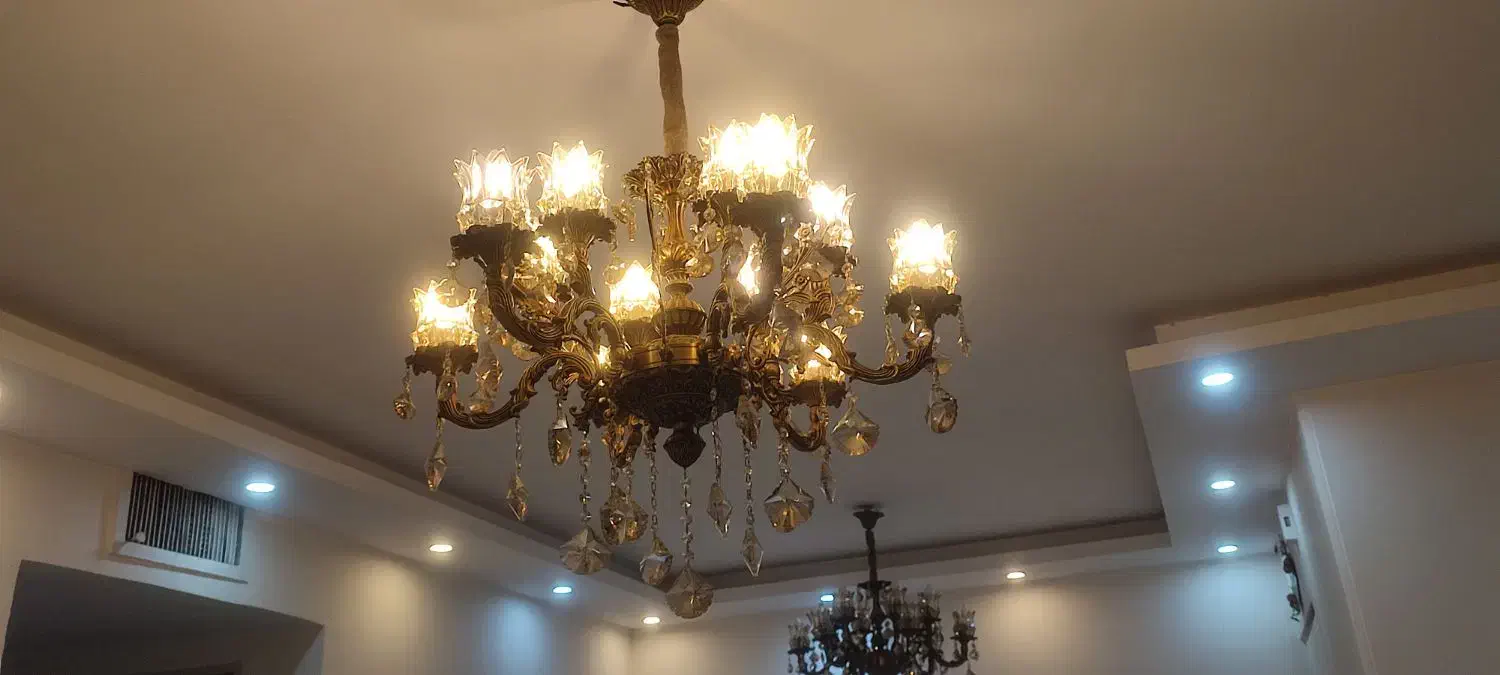 یه جفت لوستر ۱۲ شعله|لوستر و چراغ آویز|تهران, صد دستگاه|دیوار