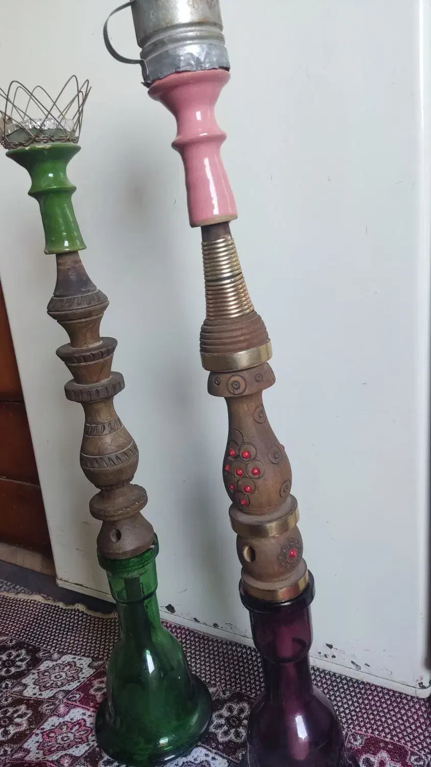 دو عدد قلیان چوبی|کلکسیون و سرگرمی|پاکدشت, خاتون آباد|دیوار