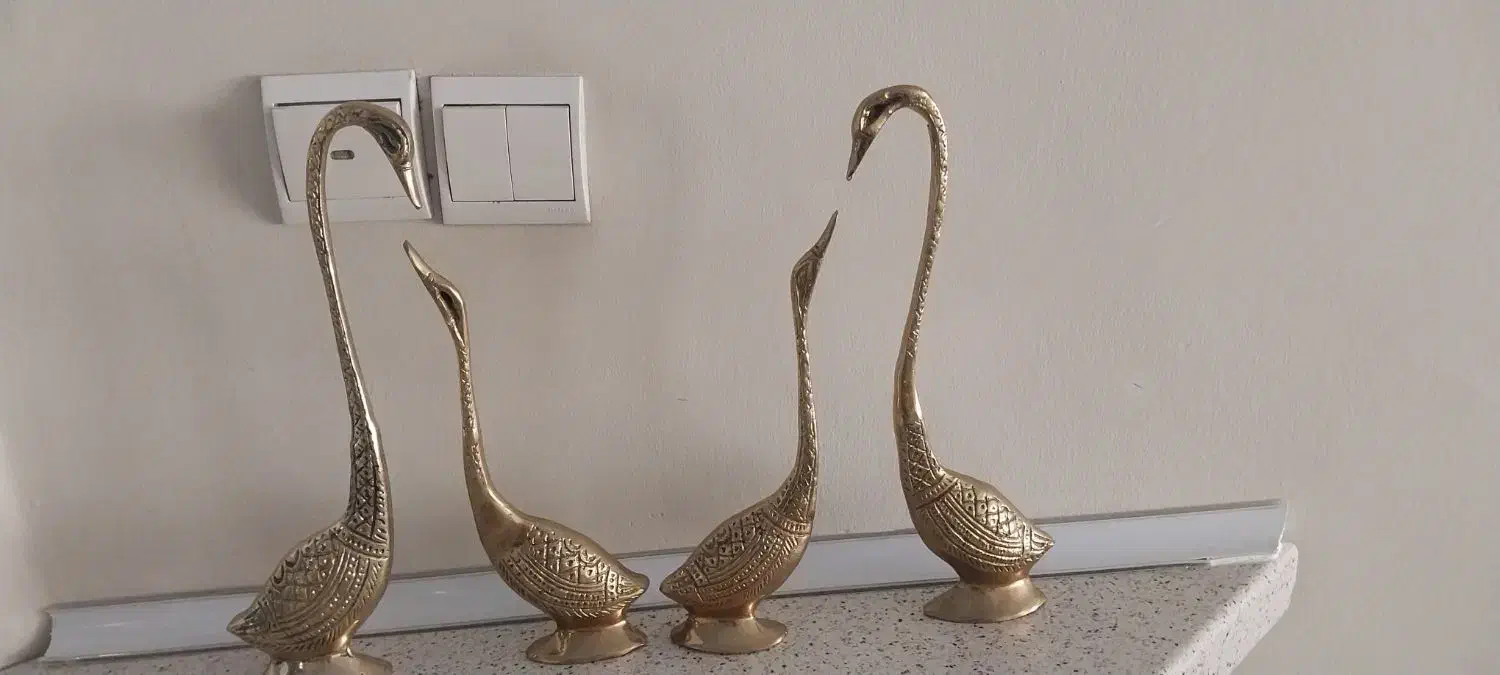 دو جفت قو برونز|مجسمه، تندیس، ماکت|بومهن, |دیوار