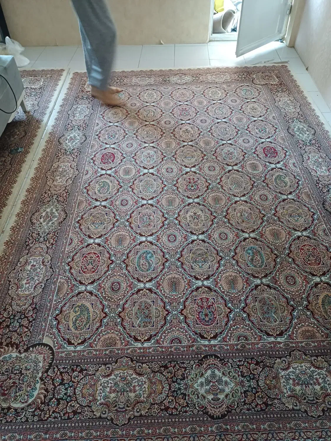 دوعدد فرش ۷۰۰ شانه جفت|فرش|کرمانشاه, |دیوار