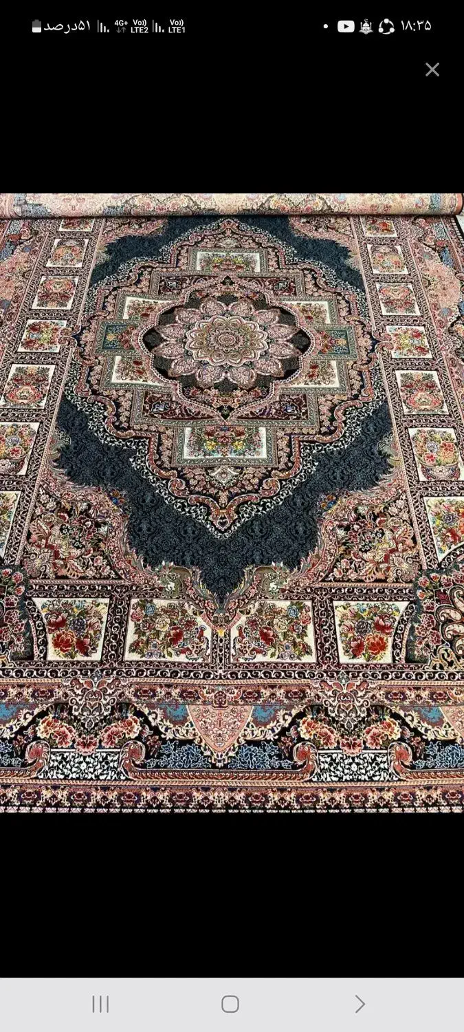 ۲ تخته فرش ۹متری ۷۰۰ شانه تراکم ۲۵۵۰|فرش|نسیم‌شهر, |دیوار