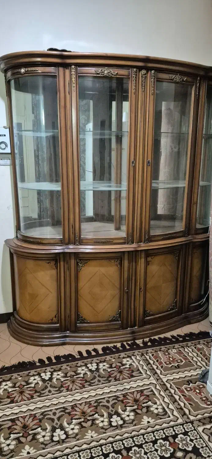 بوفه چوب راش|بوفه، ویترین، کنسول|اهواز, شهرک نفت|دیوار