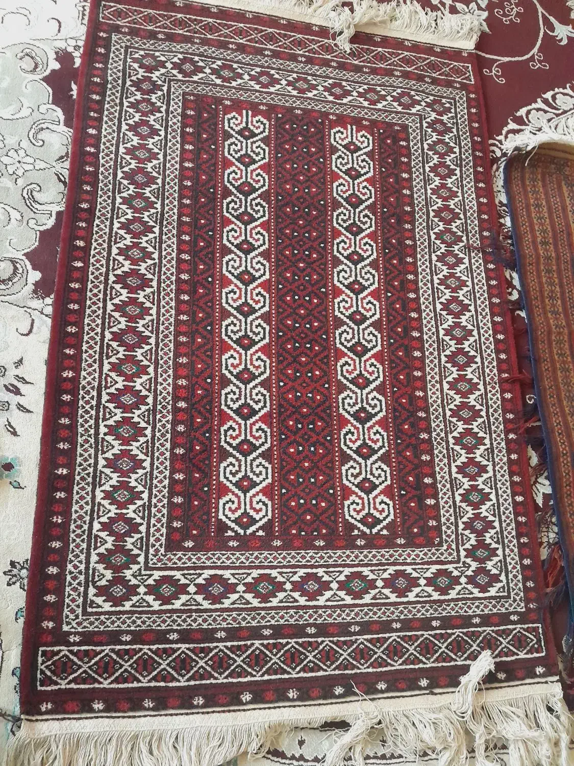 جانمازی دست بافت جنس پشمی|صنایع دستی و سایر لوازم تزئینی|بندر ترکمن, |دیوار