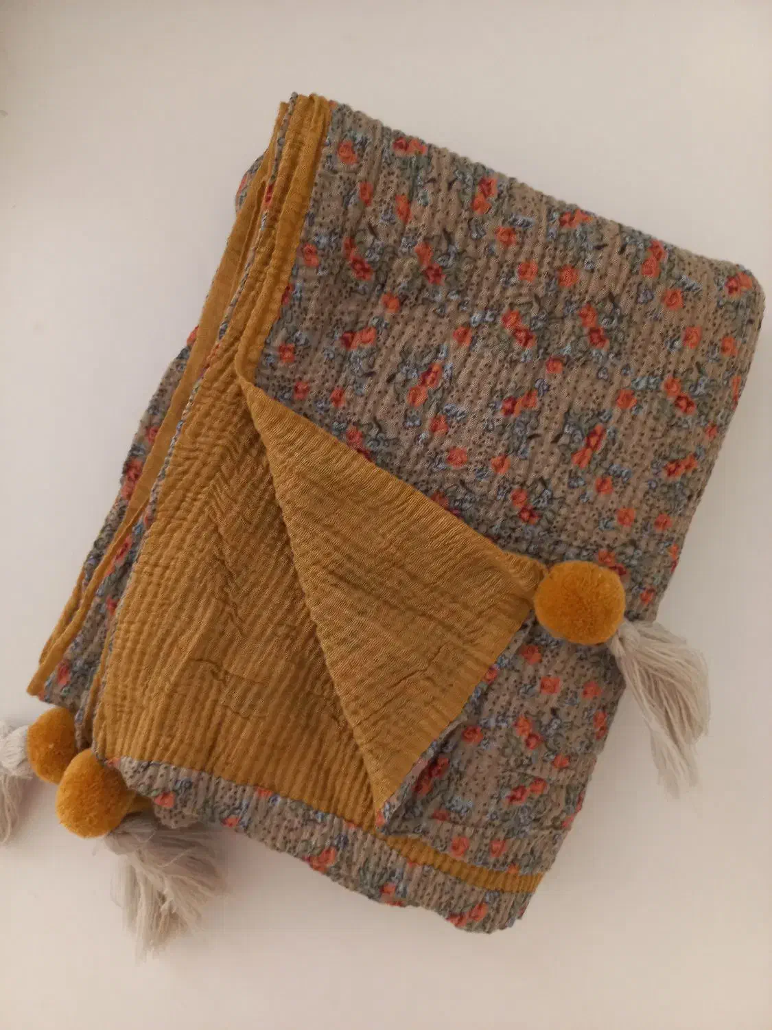 پلیسه گلدار نخی دورو|لباس|نوشهر, |دیوار