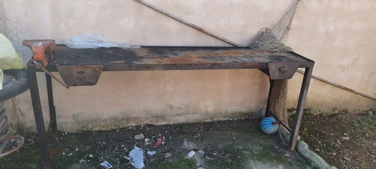 میز کار آهنی با کشو همراه با گیره قدیمی ژاپنی|فروشگاه و مغازه|رشت, لاکان|دیوار