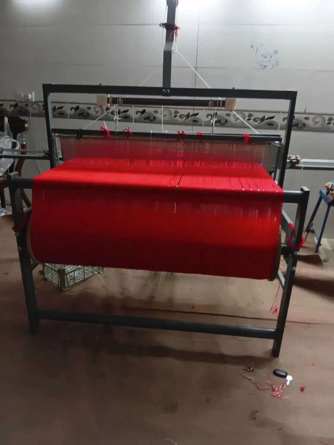 چله قرمز کاموا|چرخ خیاطی و ریسندگی|علیآباد کتول, |دیوار