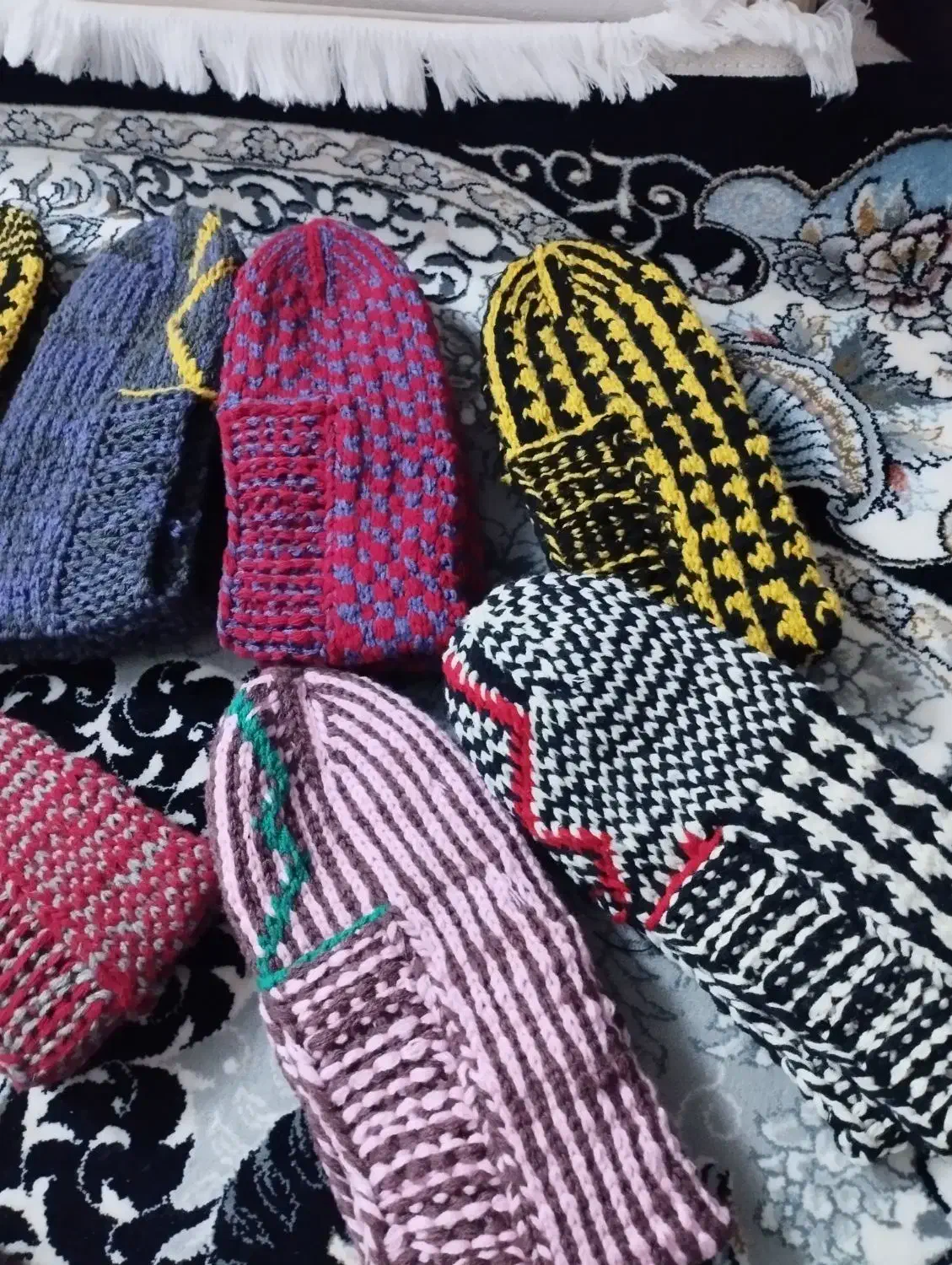 پاپوش دست بافت|لوازم خیاطی و بافتنی|مشکیندشت, |دیوار