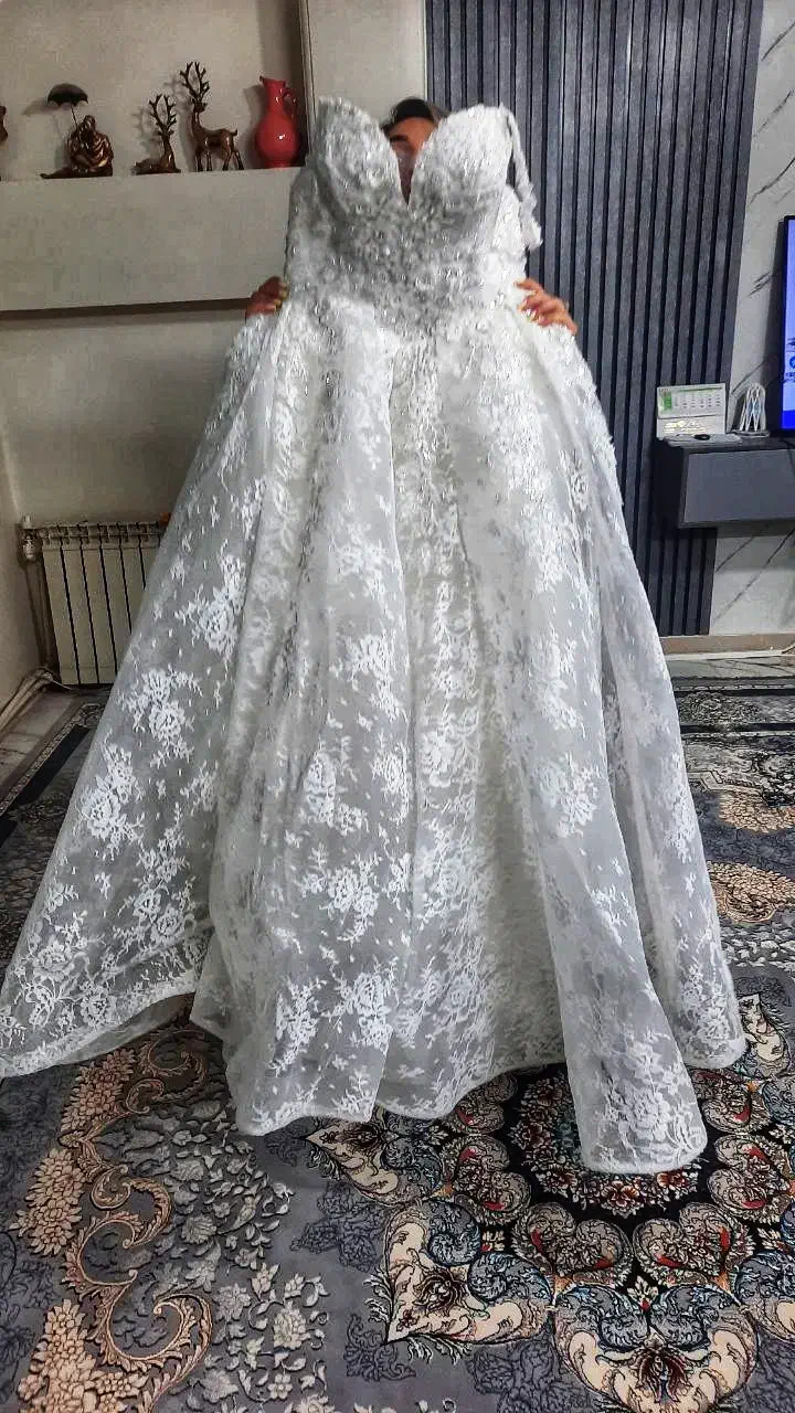 لباس عروس پفی نو دوخت مزونی فقط یک بار پوشیده|لباس|ملارد, |دیوار