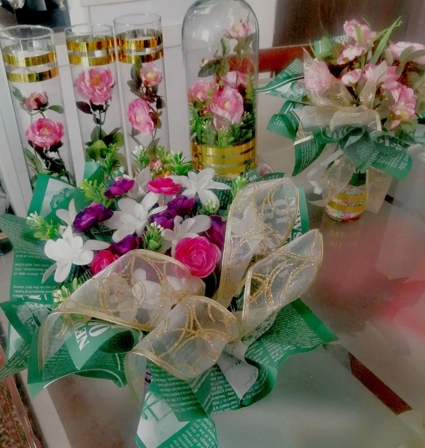 هدیه سبد گل مصنوعی باکس گل تولد|گل مصنوعی|اسلامشهر, صادقیه|دیوار