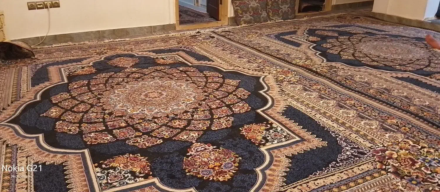 دوعدد فرش 12متری|فرش|القجر, |دیوار