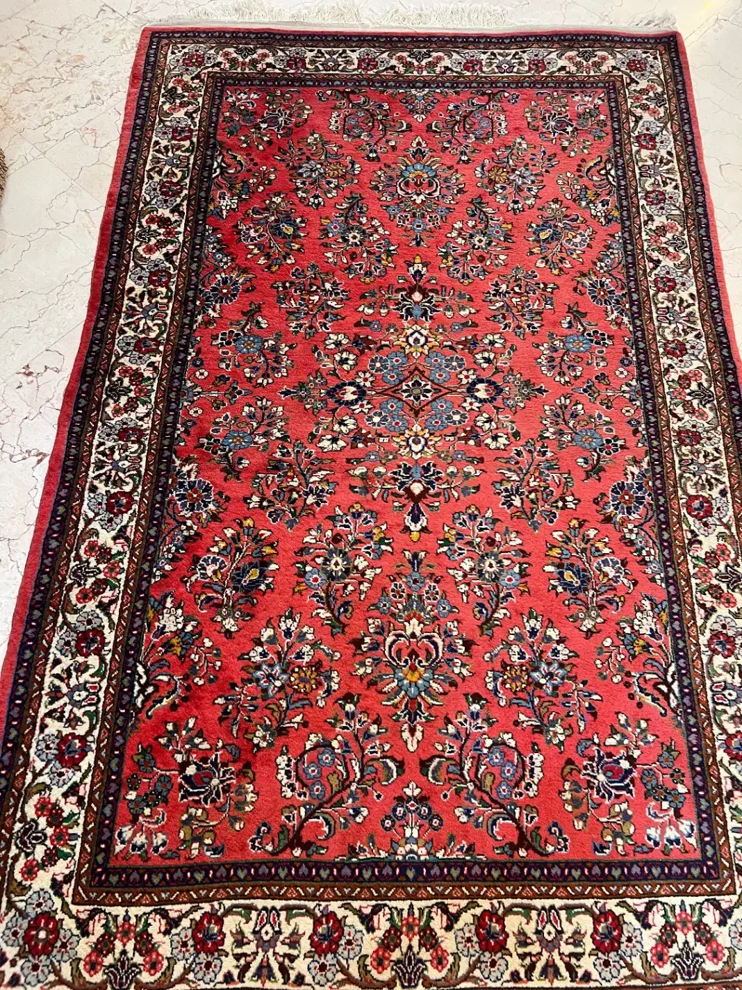 قالیچه ساروق گل آمریکایی|فرش|تهران, فدک|دیوار