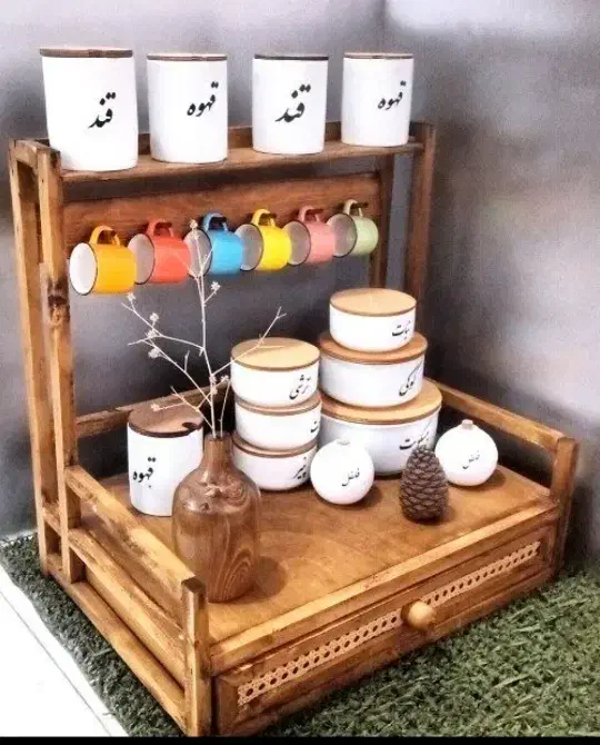 مینی کافی بار چوبی اسپرسو(راشین چوب )|بوفه، ویترین، کنسول|کرمانشاه, |دیوار