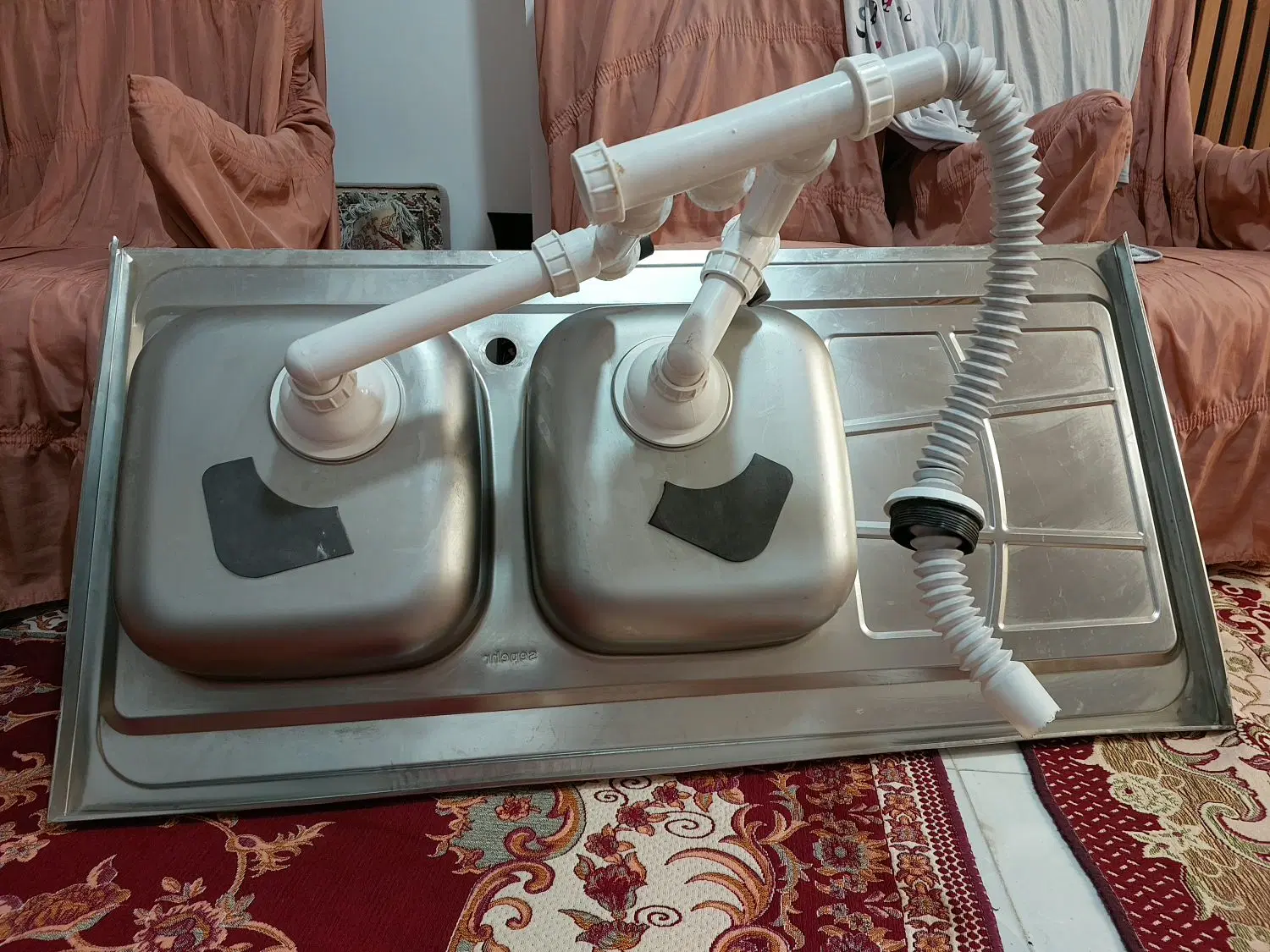 سینک|آب‌چکان و نظم‌دهنده ظروف|اسلام‌شهر, شهرک قائمیه|دیوار