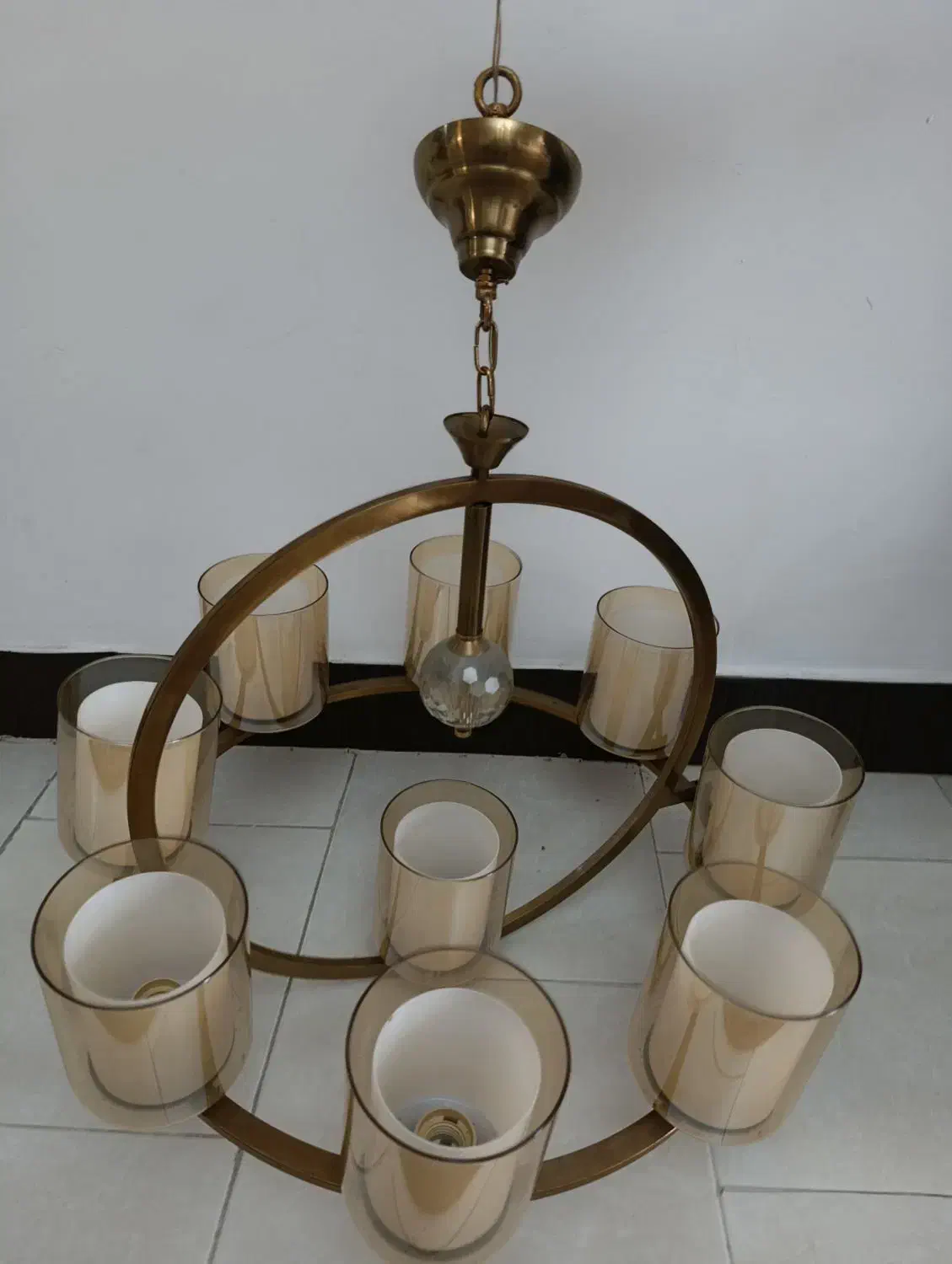 لوستر 9 شاخه|لوستر و چراغ آویز|رشت, دیانتی|دیوار