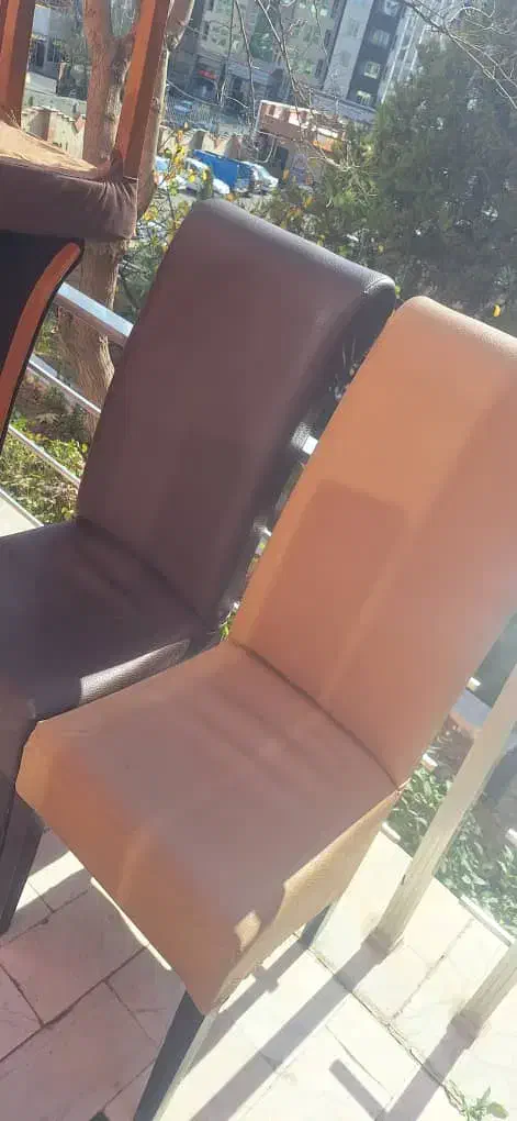 صندلی غذاخوری چوبی و چرمی|میز و صندلی غذاخوری|سرعین, |دیوار