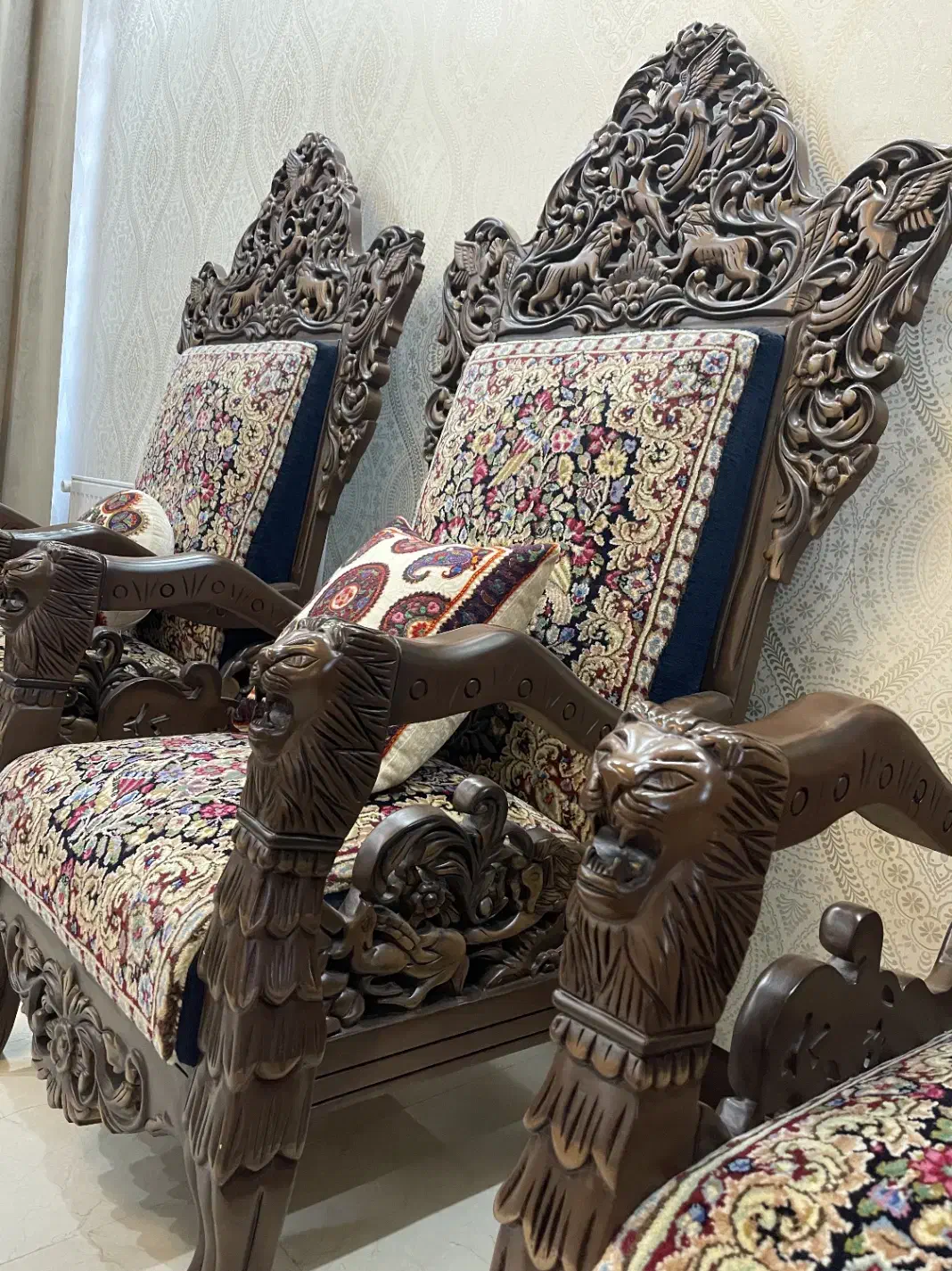 مبل دستباف و ناهارخوری دستباف و ویترین|مبلمان خانگی و میز عسلی|سیرجان, |دیوار