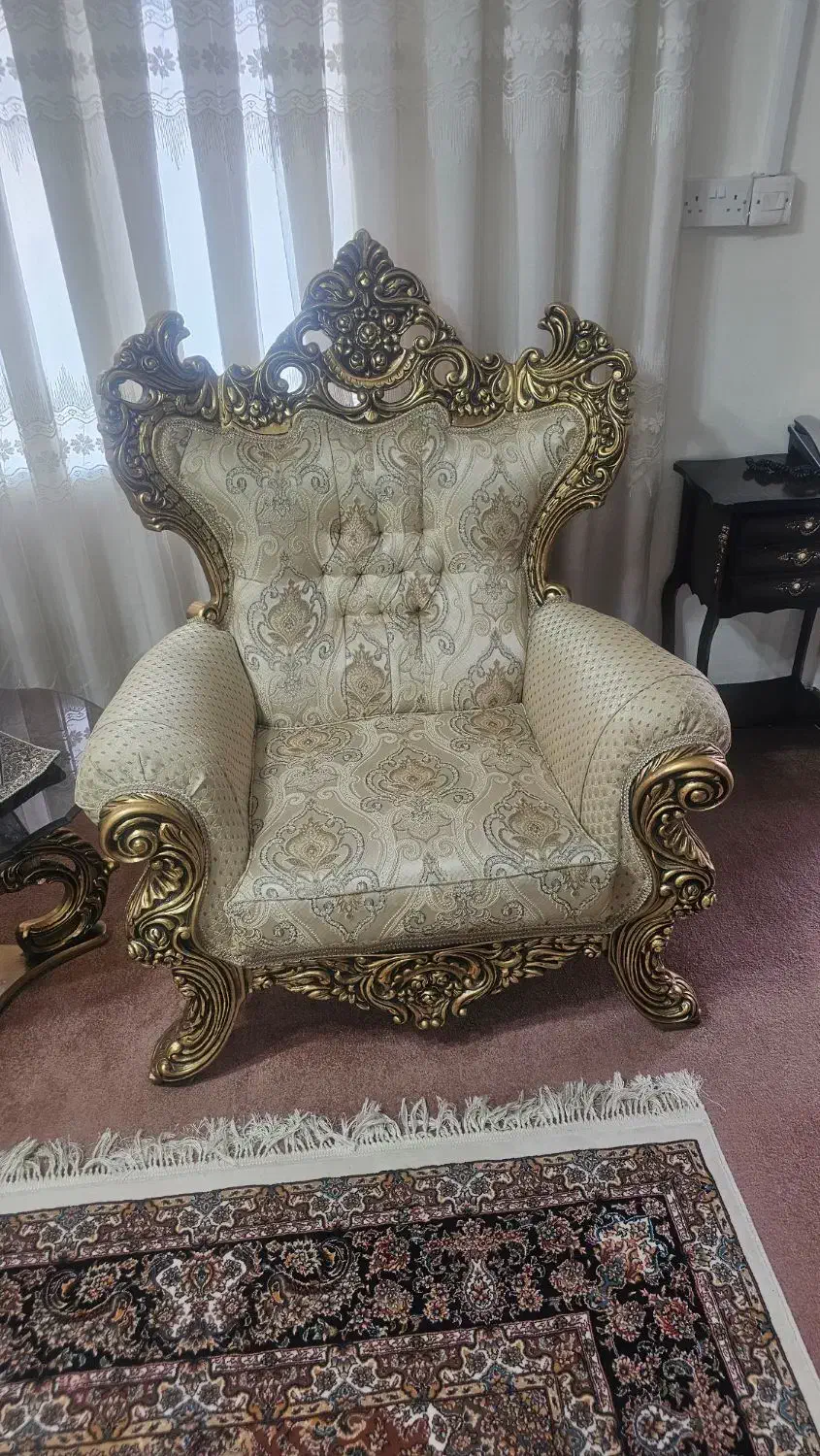 مبل سلطنتی ۹ نفره|مبلمان خانگی و میز عسلی|امیدیه, |دیوار