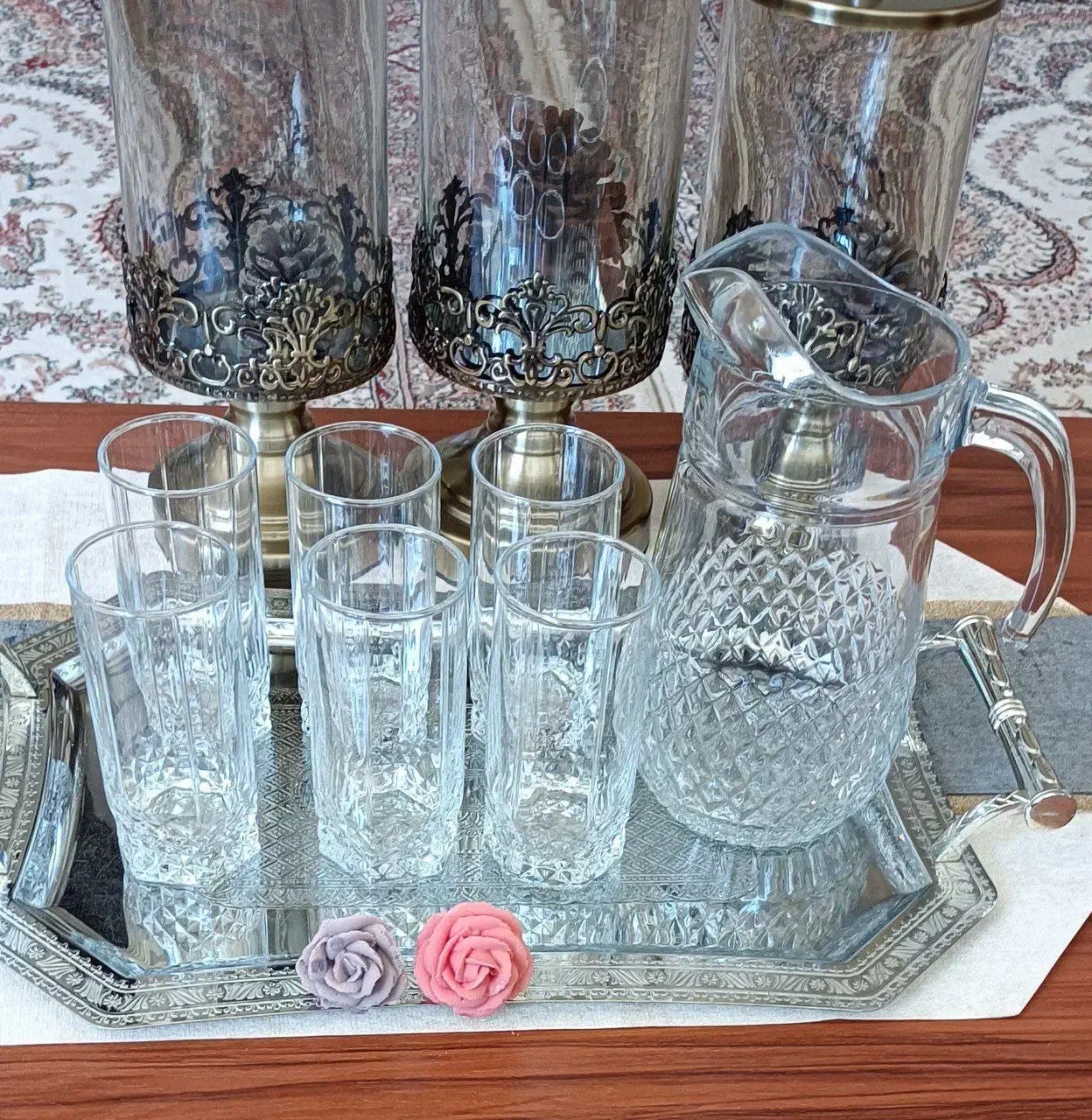 ۲پارچ و ۳ دست لیوان اصل|ظروف سرو و پذیرایی|بانه, |دیوار