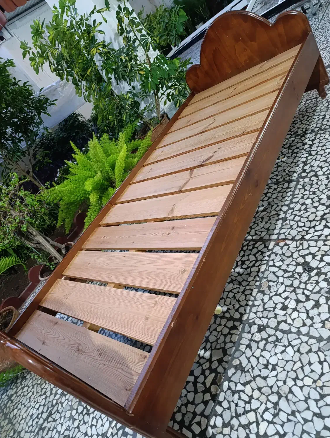 تختخواب یک نفره کامل چوب|تخت و سرویس خواب|ساری, |دیوار