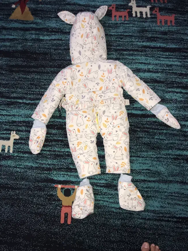 کاپشن سرهمی دستکش و پاپوش دار bayby boo|کفش و لباس بچه|کرمان, |دیوار