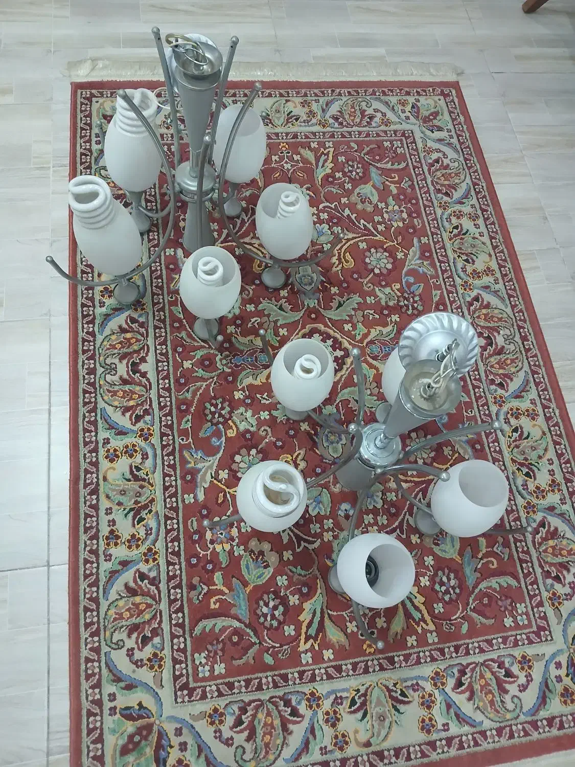 لوستر ۵شعله|لوستر و چراغ آویز|شیراز, گلشن|دیوار