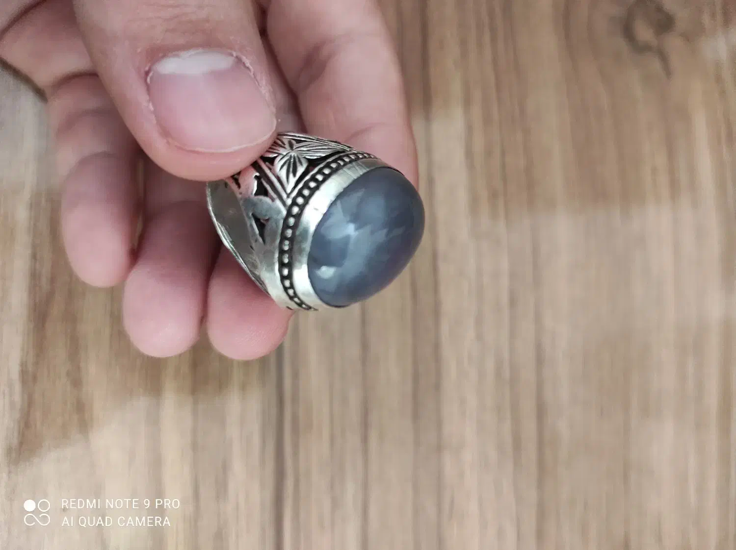 انگشتر عقیق کبود یمنی قدیمی|جواهرات|بجنورد, |دیوار