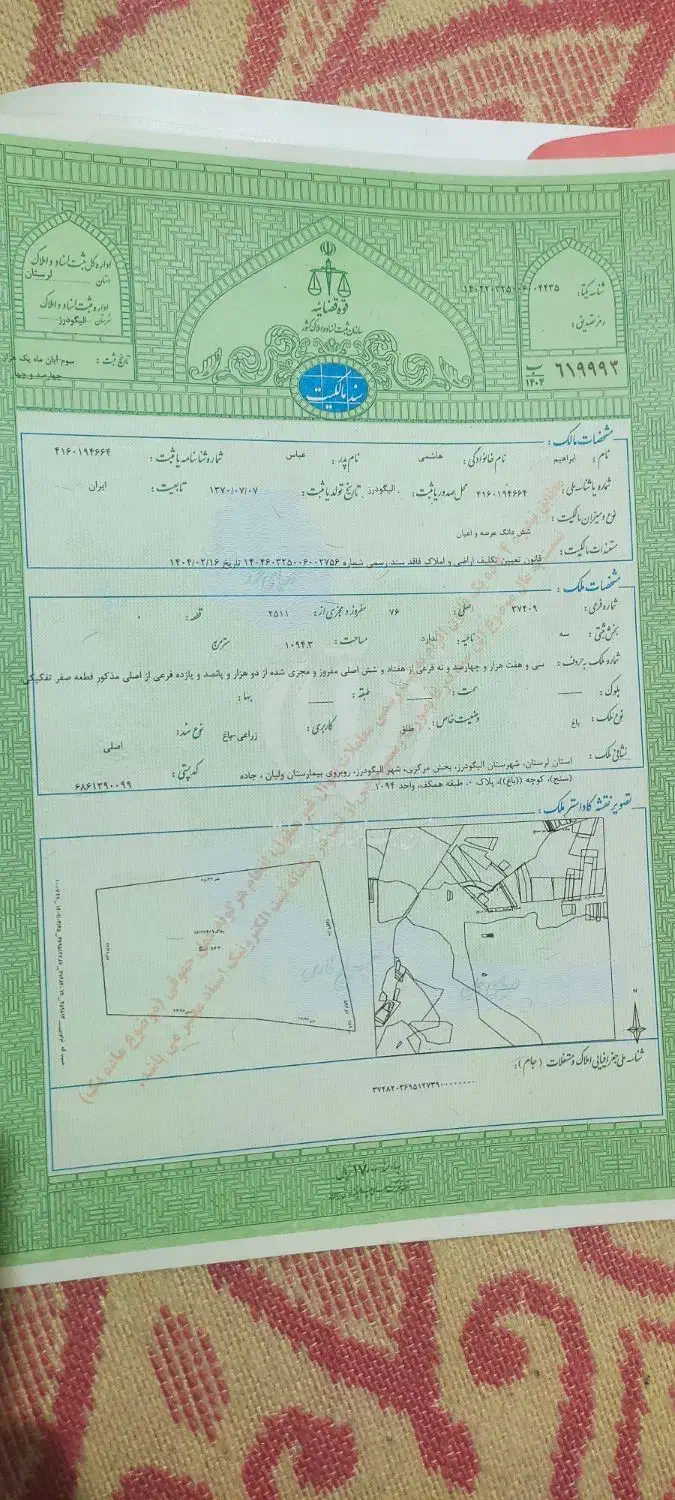 فروش باغ|فروش زمین و ملک کلنگی|الیگودرز, |دیوار