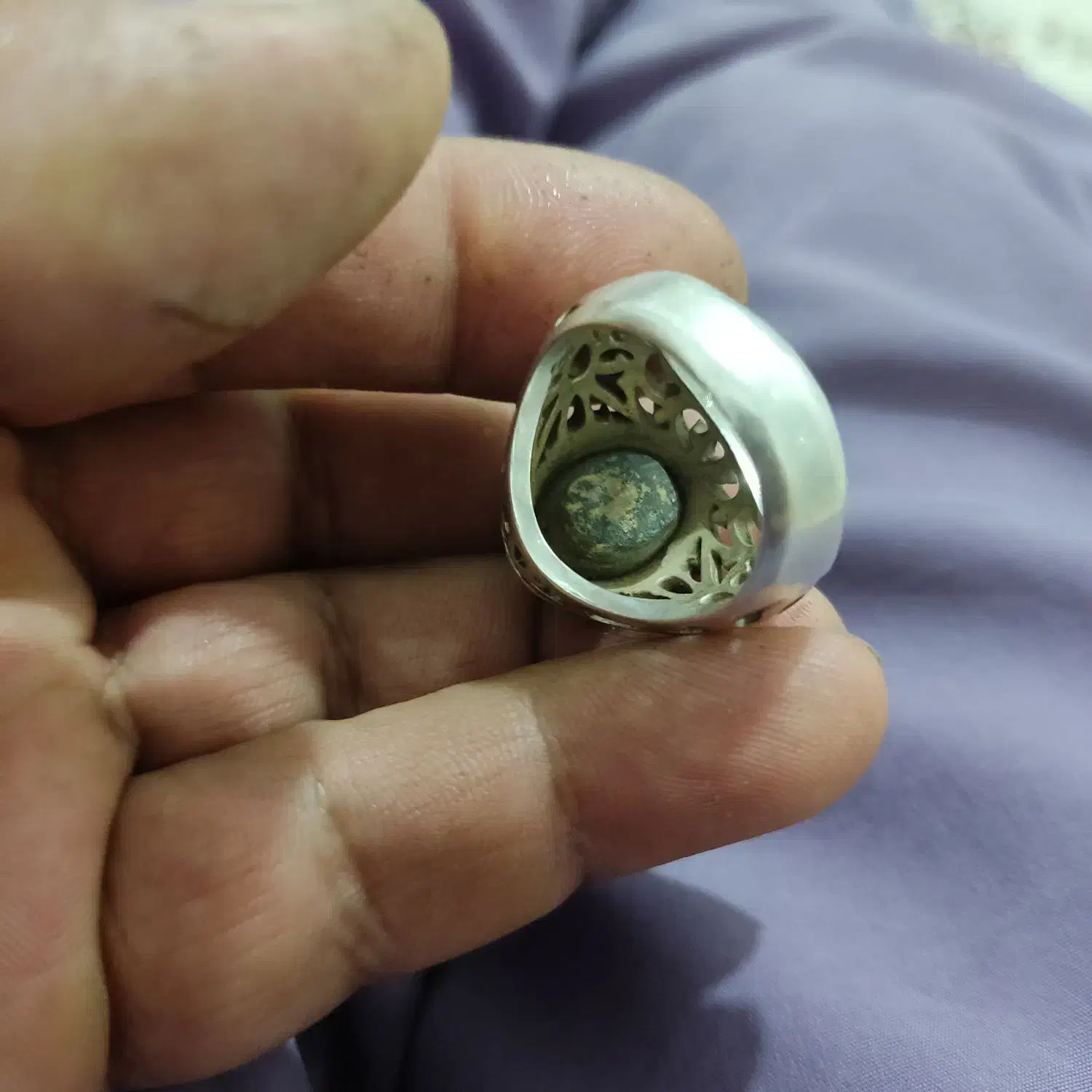 انگشتر نقره رکاب سنگین فیروزه اصل مشهد|جواهرات|سنندج, |دیوار