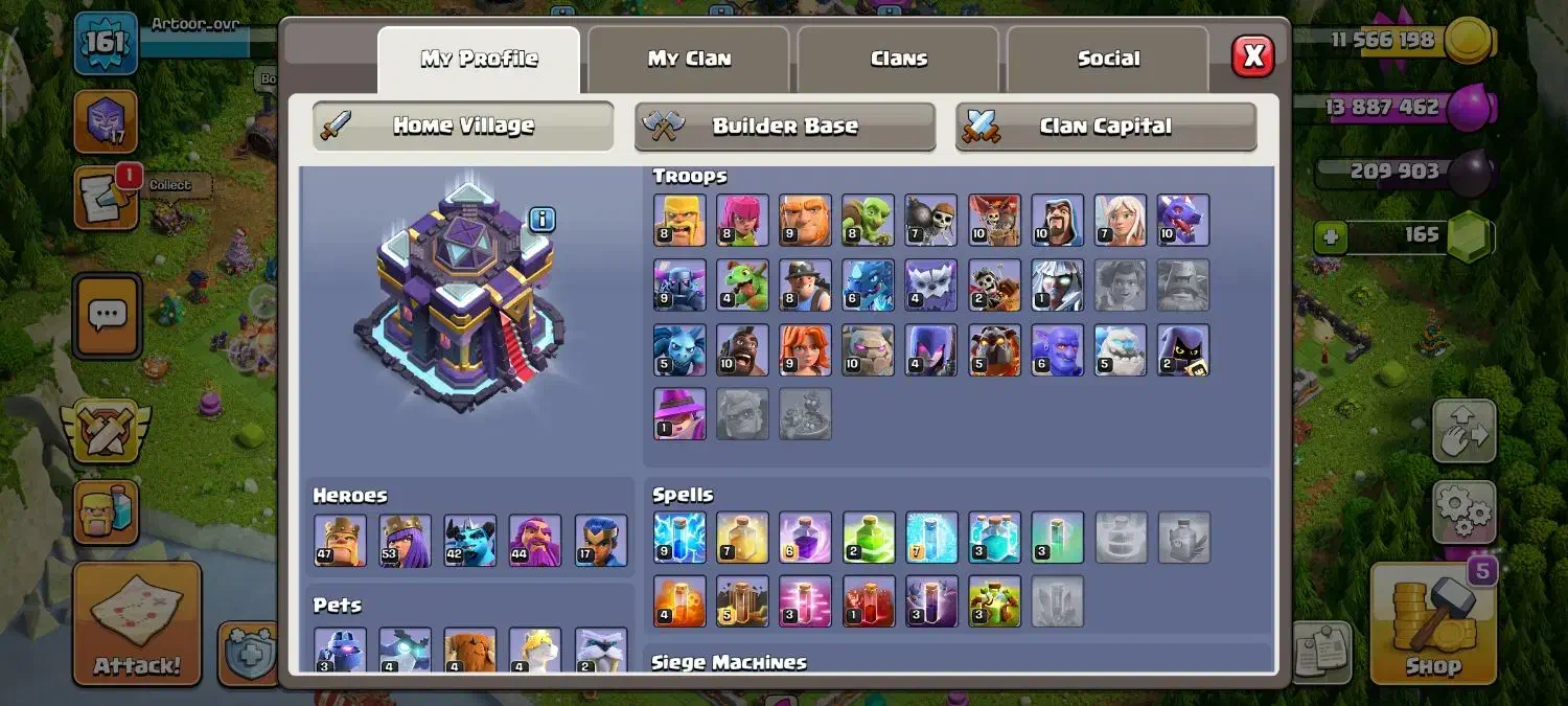 اکانت کلش لول 161|کنسول، بازی ویدئویی و آنلاین|گرگان, |دیوار